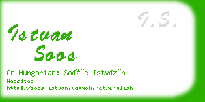 istvan soos business card